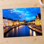 Ghent Canal in Belgium at Night Photo Print Wall Decor