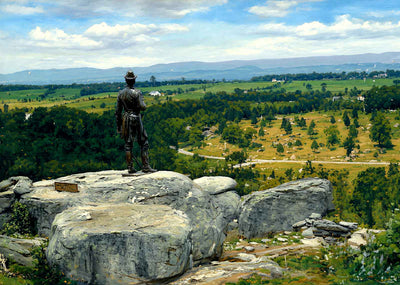 Genrtal Warren's Statue, Gettysburg PA 1904 art print