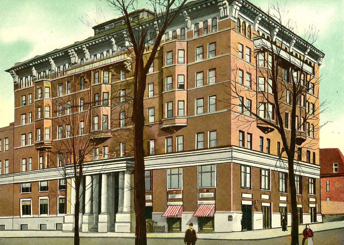 Y.M.C.A. Building, Scranton, PA in 1907 vintage print