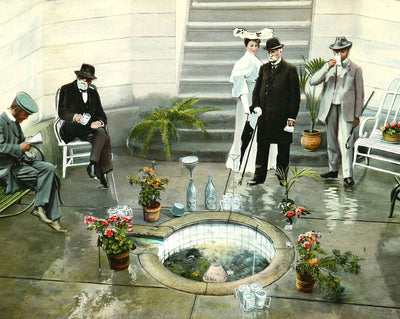 Clysmic Spring, Waukesha, WI in 1906 vintage print