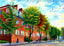 Sisters House, Bethlehem, PA in 1912 painting