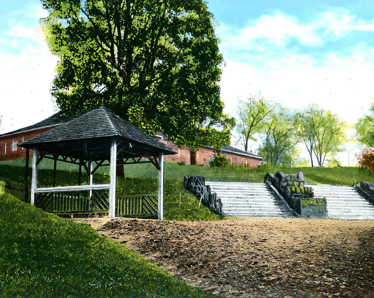 Spring & Steps, Cascade Park, New Castle 1906 vintage print