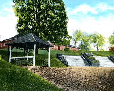 Spring & Steps, Cascade Park, New Castle 1906 vintage print