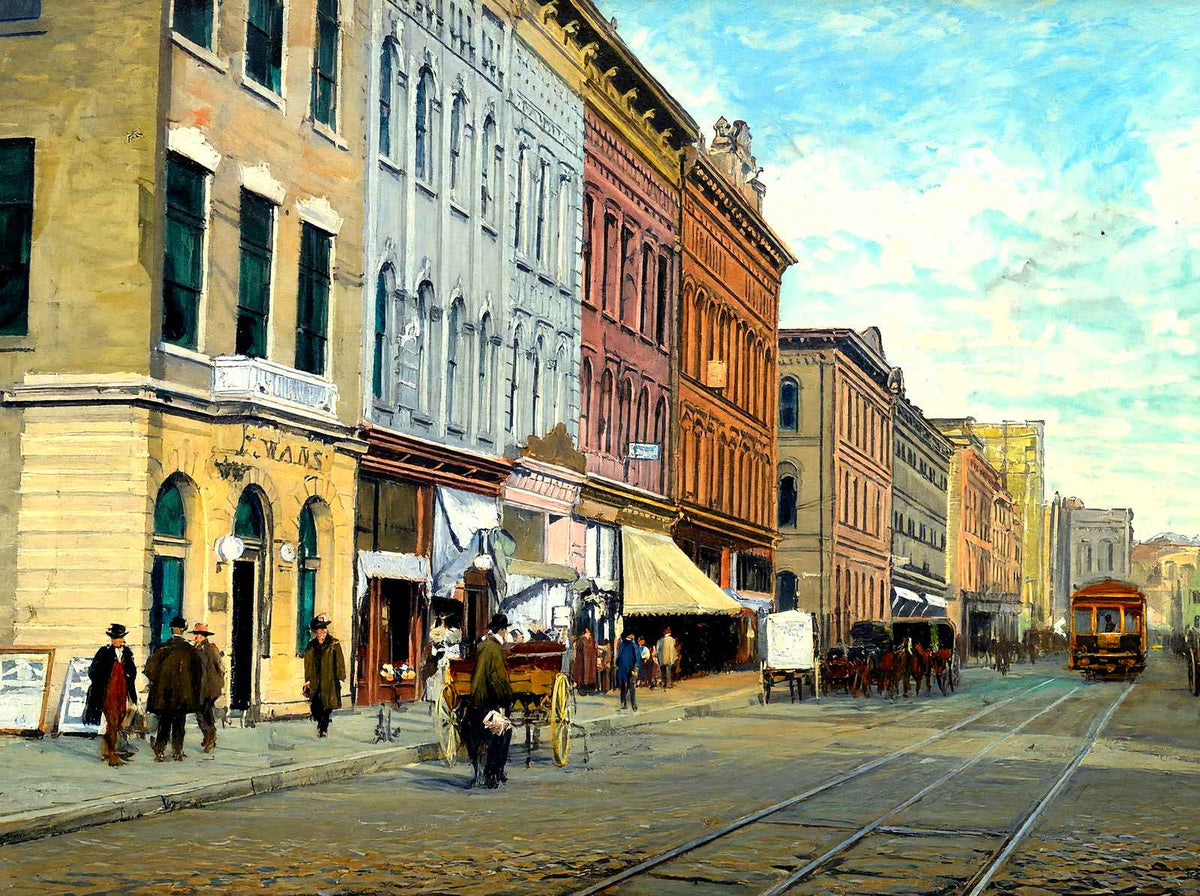Washington St Looking East, New Castle, PA art print