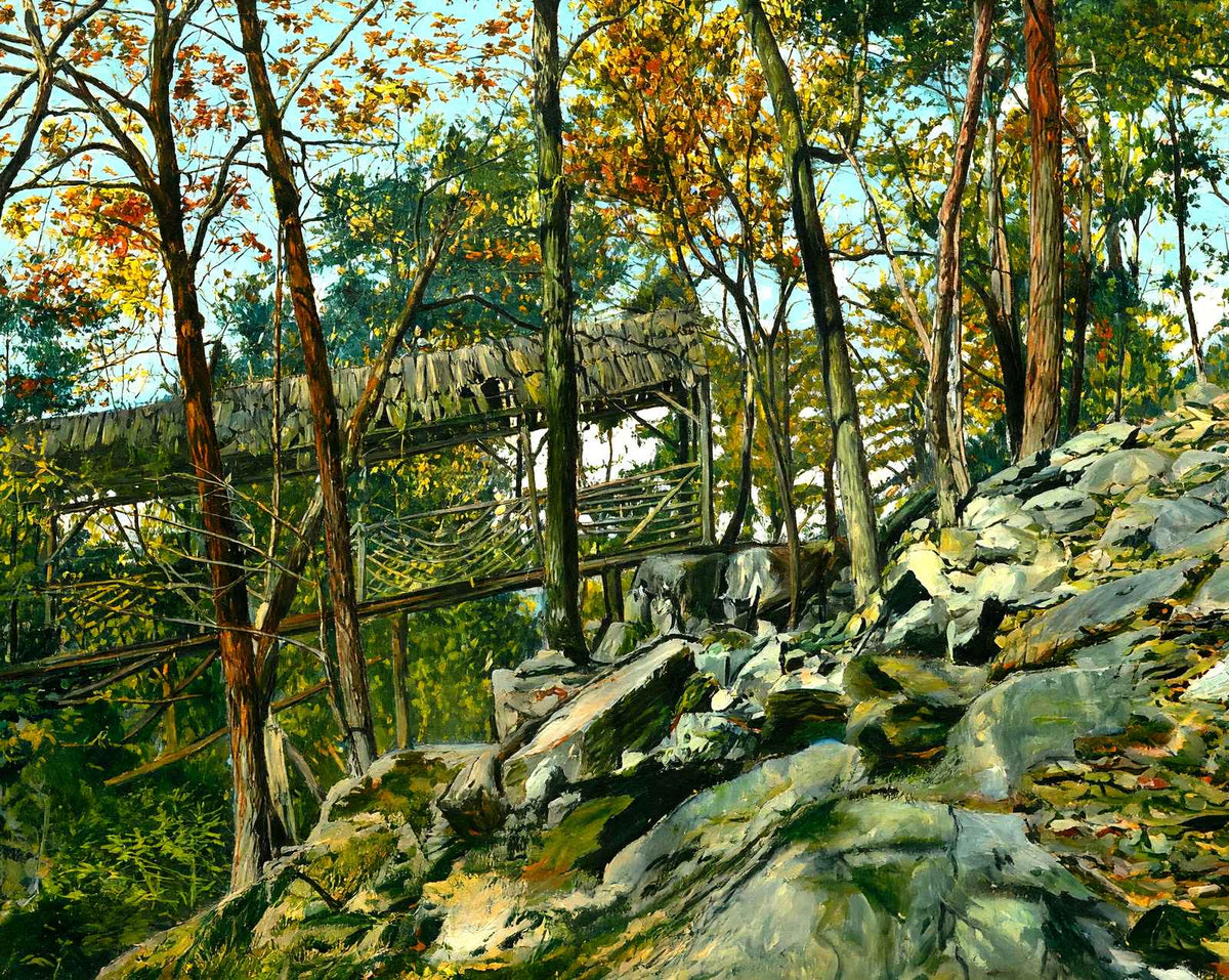 Lovers Retreat, Pen Mar PA in 1908 art print