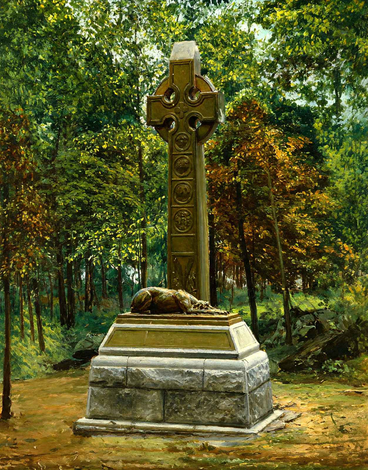 Irish Brigade Monument, Gettysburg PA in 1906 art print