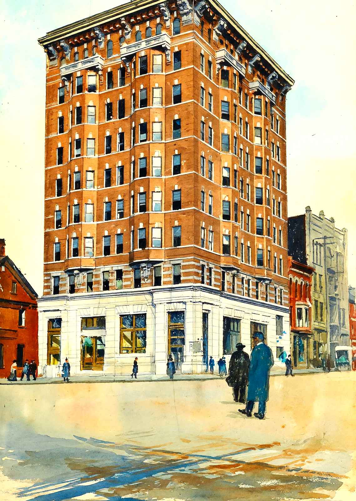 Colonial Trust Building, Reading, PA in 1907 art print