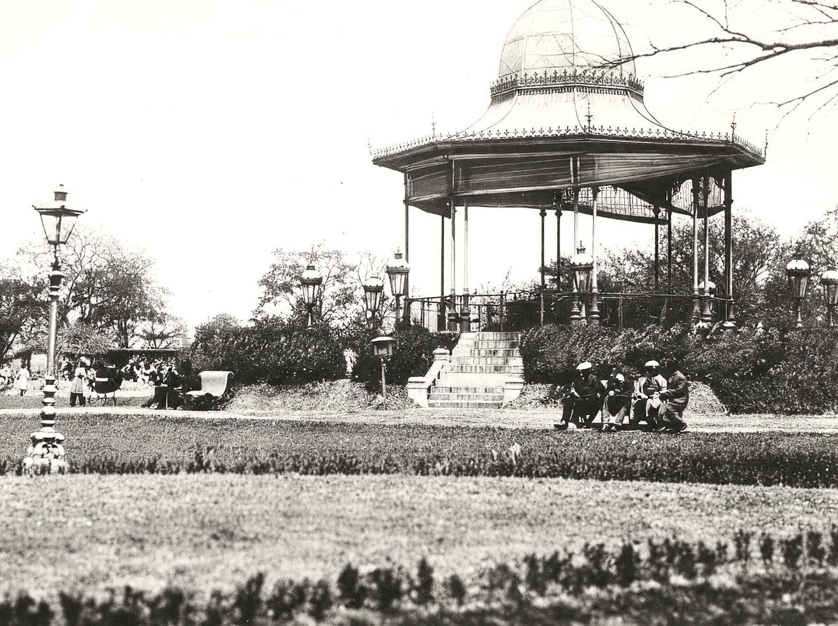 Bandstand & Lawns, Band Gardens, Shanghai vintage photo print