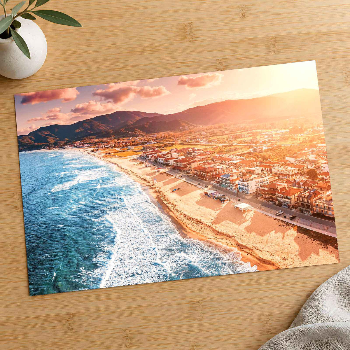 Sarti Resort Town in Halkidiki, Greece Photo Print Wall Decor