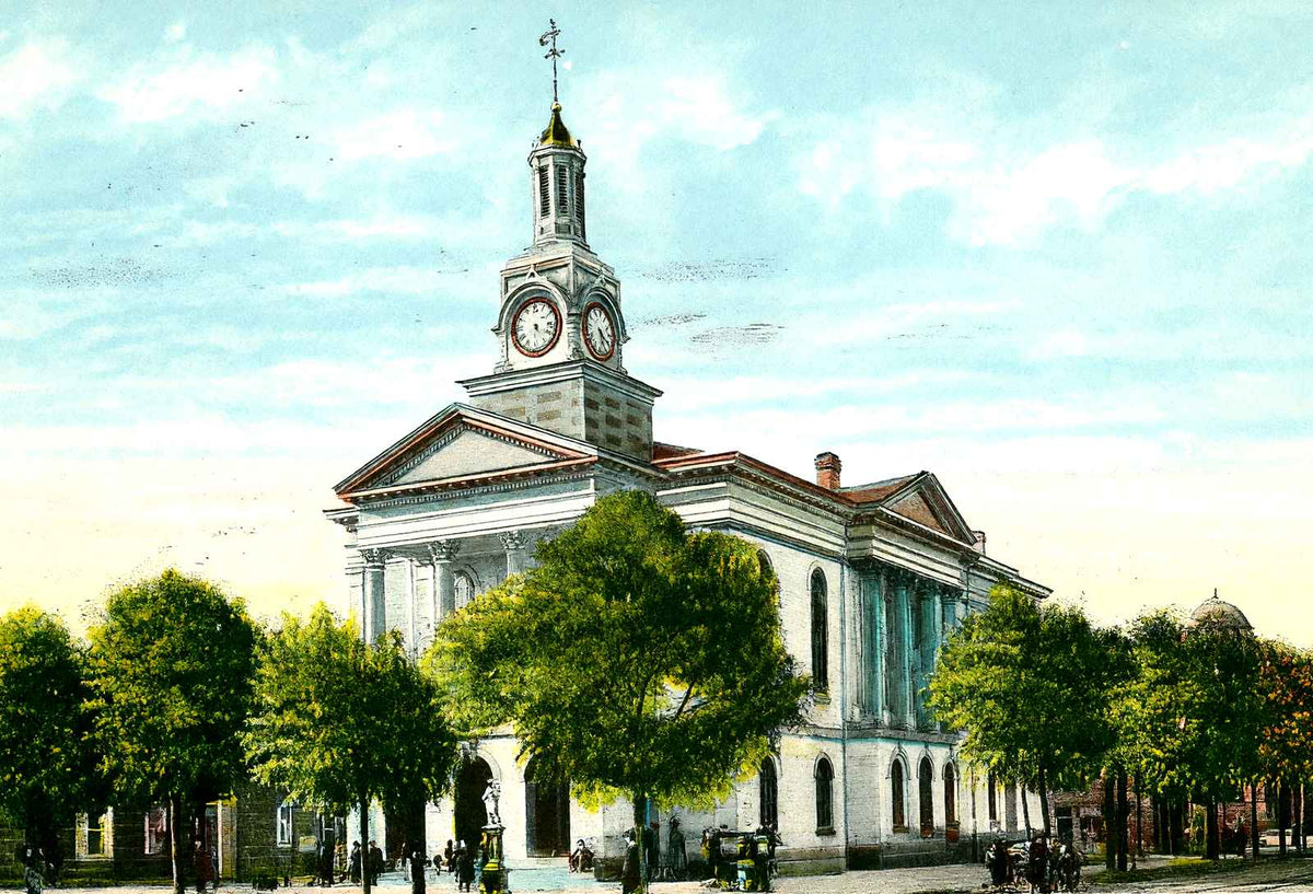 Guilford Court House, Greensboro, NC in 1906 vintage print