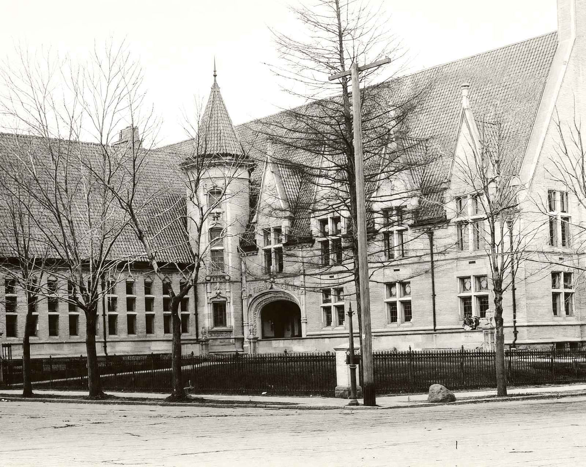 Public Library, Scranton PA in 1905 vintage print