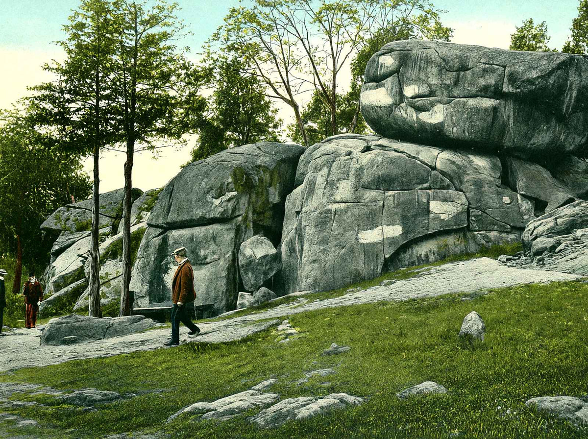 Devils Den, Gettysburg PA in 1906 vintage print