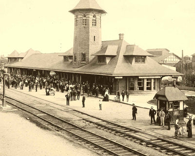 Philadelphia & Reading Depot, Lebanon PA 1905 restored photo print