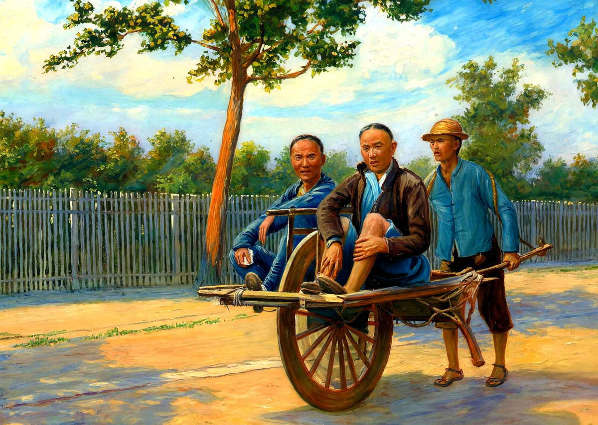 Shanghai Wheelbarrow, China art print