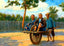 Shanghai Wheelbarrow, China art print
