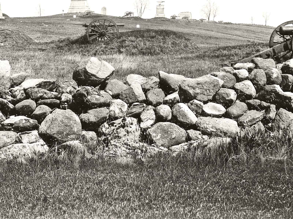 East Cemetery Hill, Gettysburg, PA in 1904 vintage print
