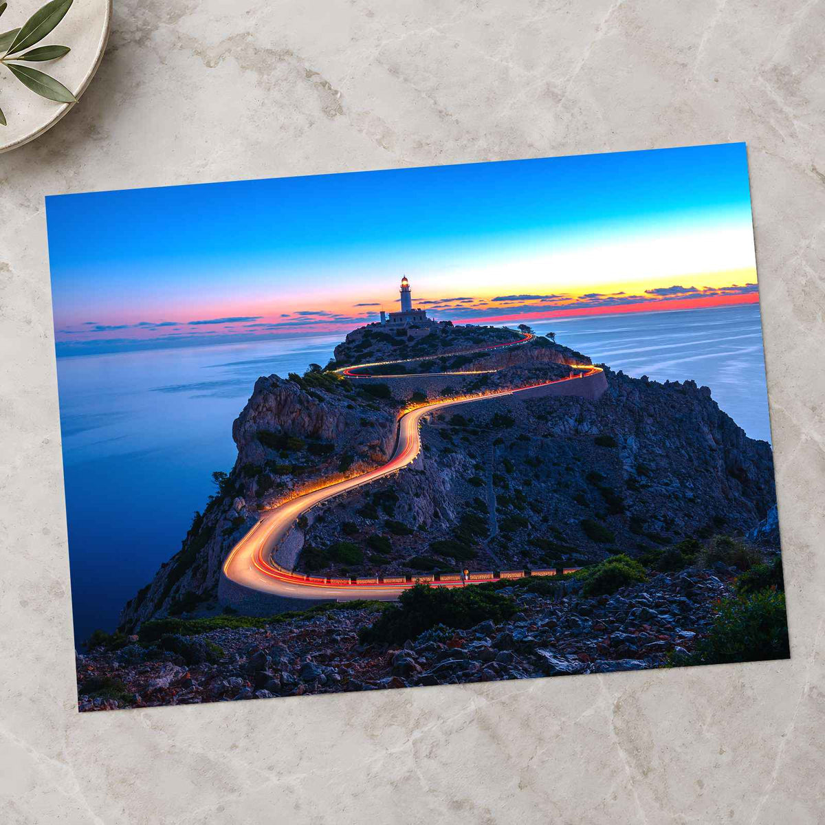 Winding Road to Lighthouse in Spain by Petr Slováček Photo Print Wall Decor
