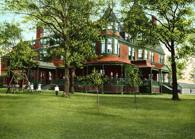 The Sanatorium, Hudson, WI in 1909 vintage print