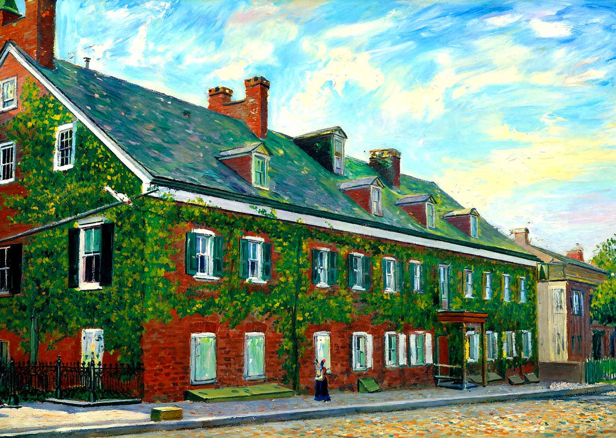 Widows House, Bethlehem PA in 1912 art print