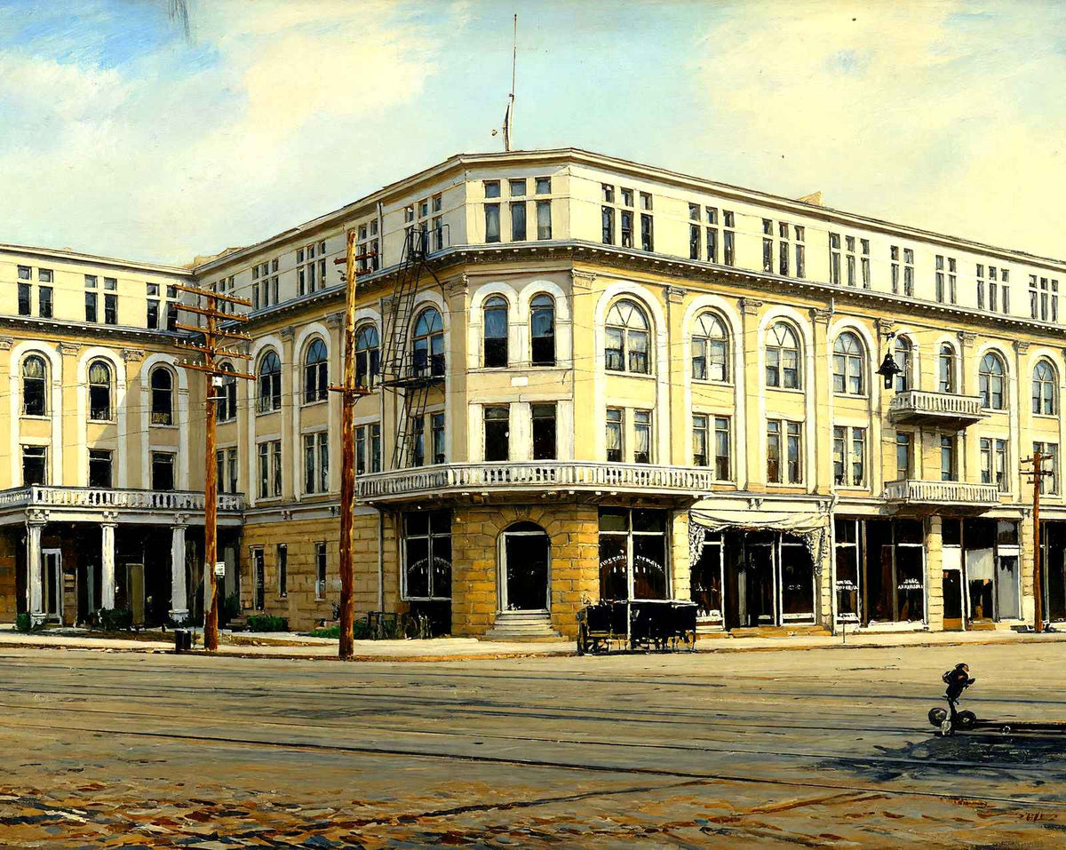 The Elwood, High Point, NC in 1906 painting