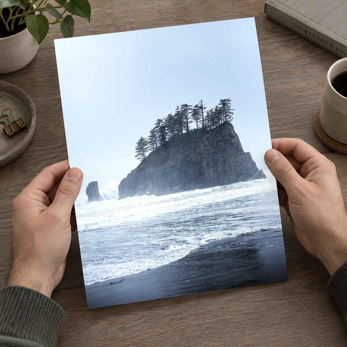 Treed Rock in Ocean by Joshua Earle Photo Print Wall Decor