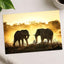 Bull Elephants Fighting Photo Print Wall Decor