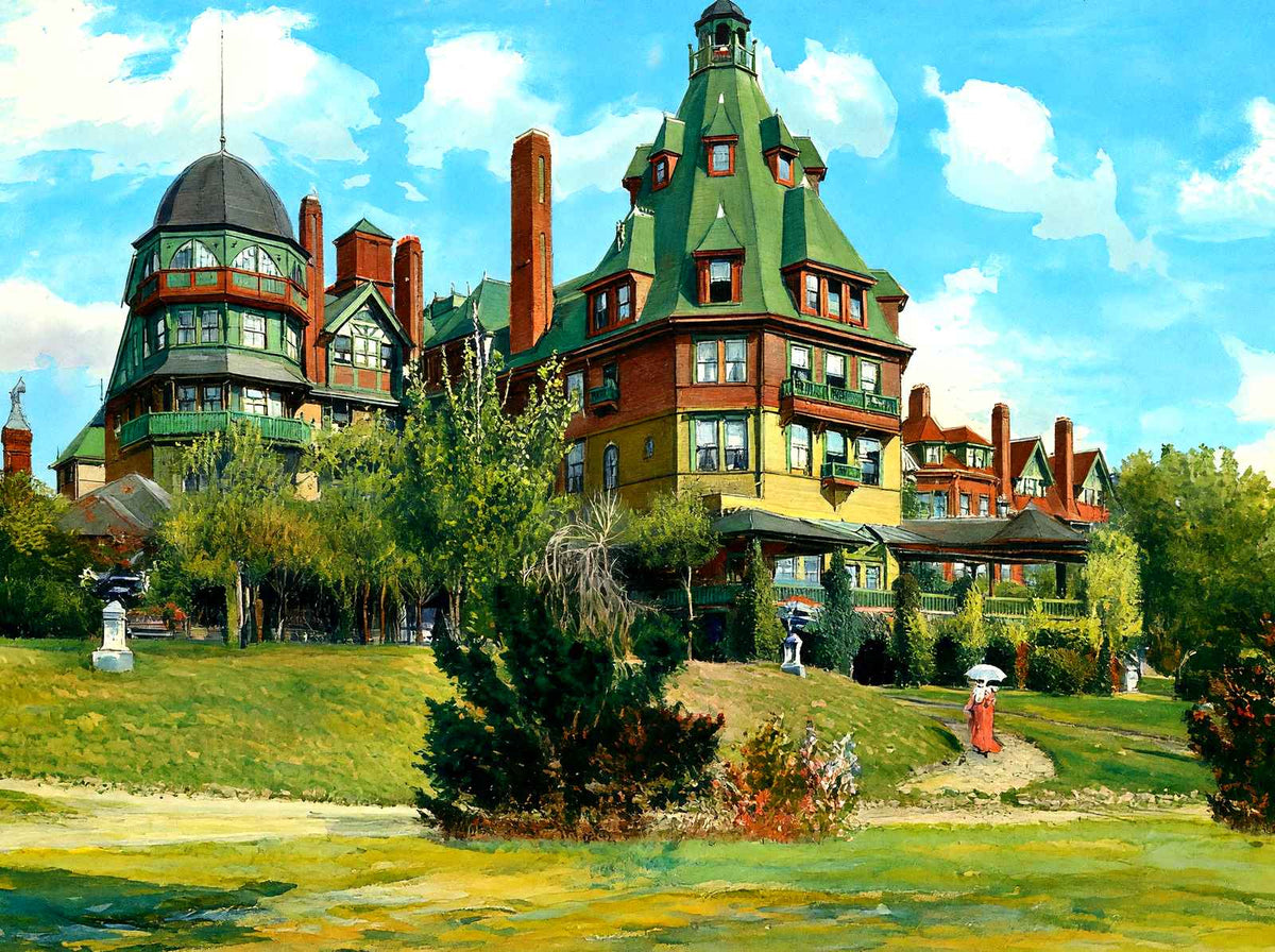 Battery Park Hotel, Asheville, NC in 1906 art print