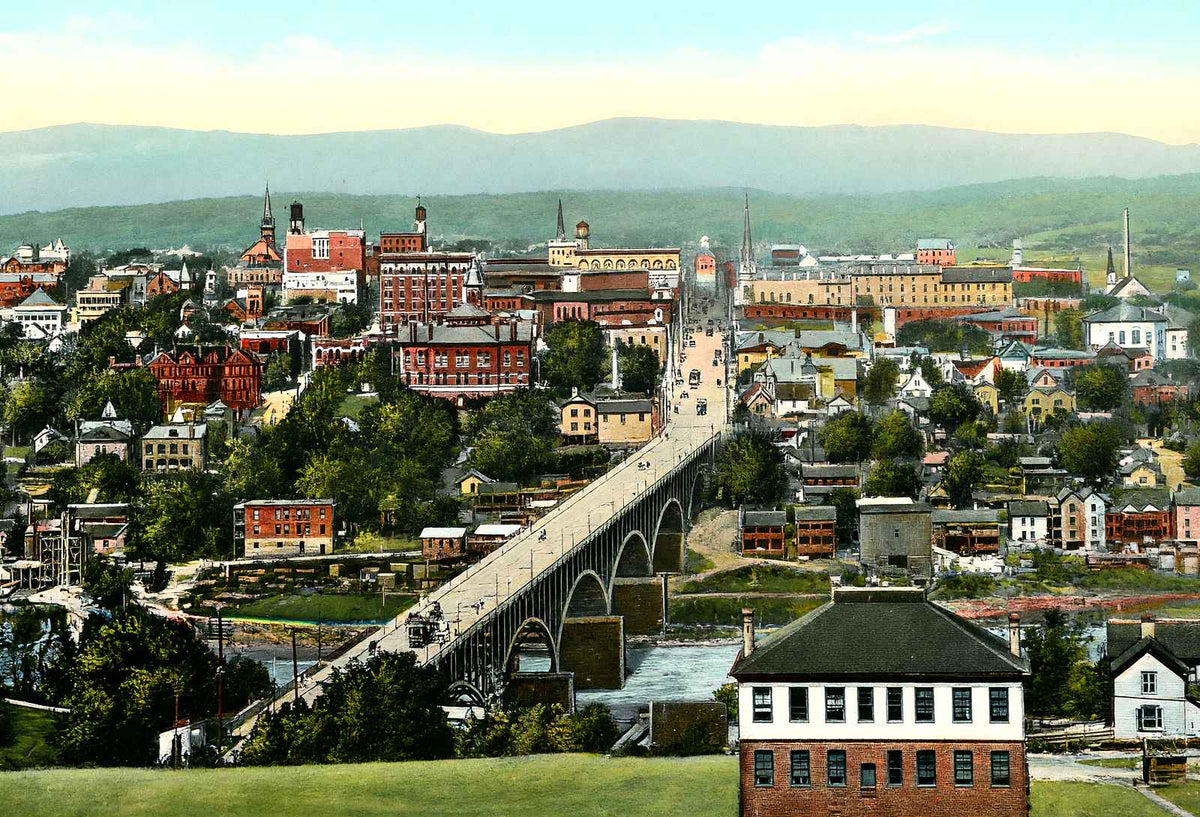 Bird's Eye View, Knoxville, TN in 1908 vintage print