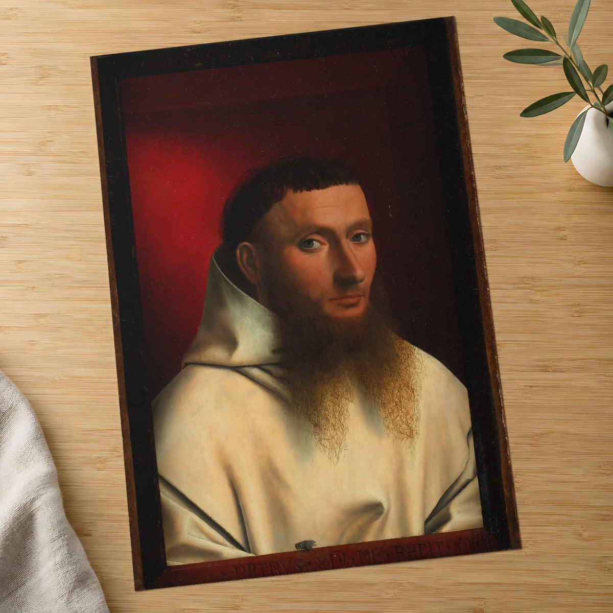 Portrait of a Carthusian art print by Petrus Christus (1446)