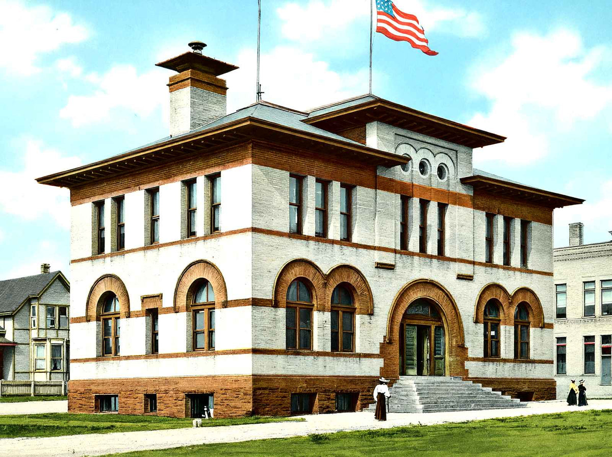 Post Office, Sheboygan, WI in 1907 vintage print