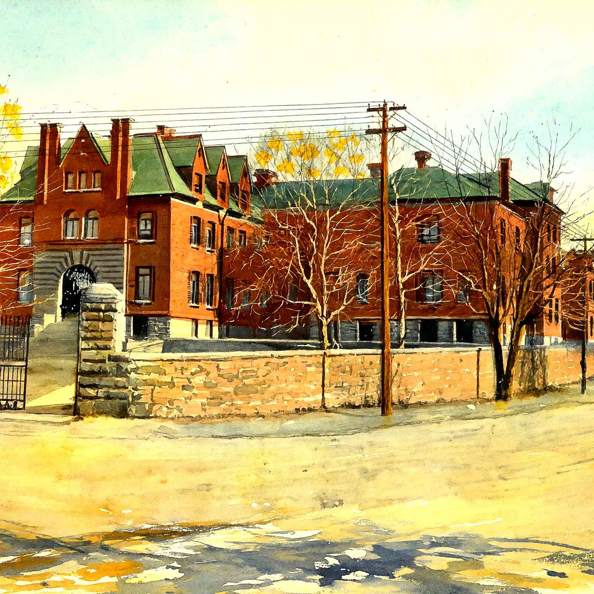 City Hospital, Wilkes-Barre, PA in 1907 art print