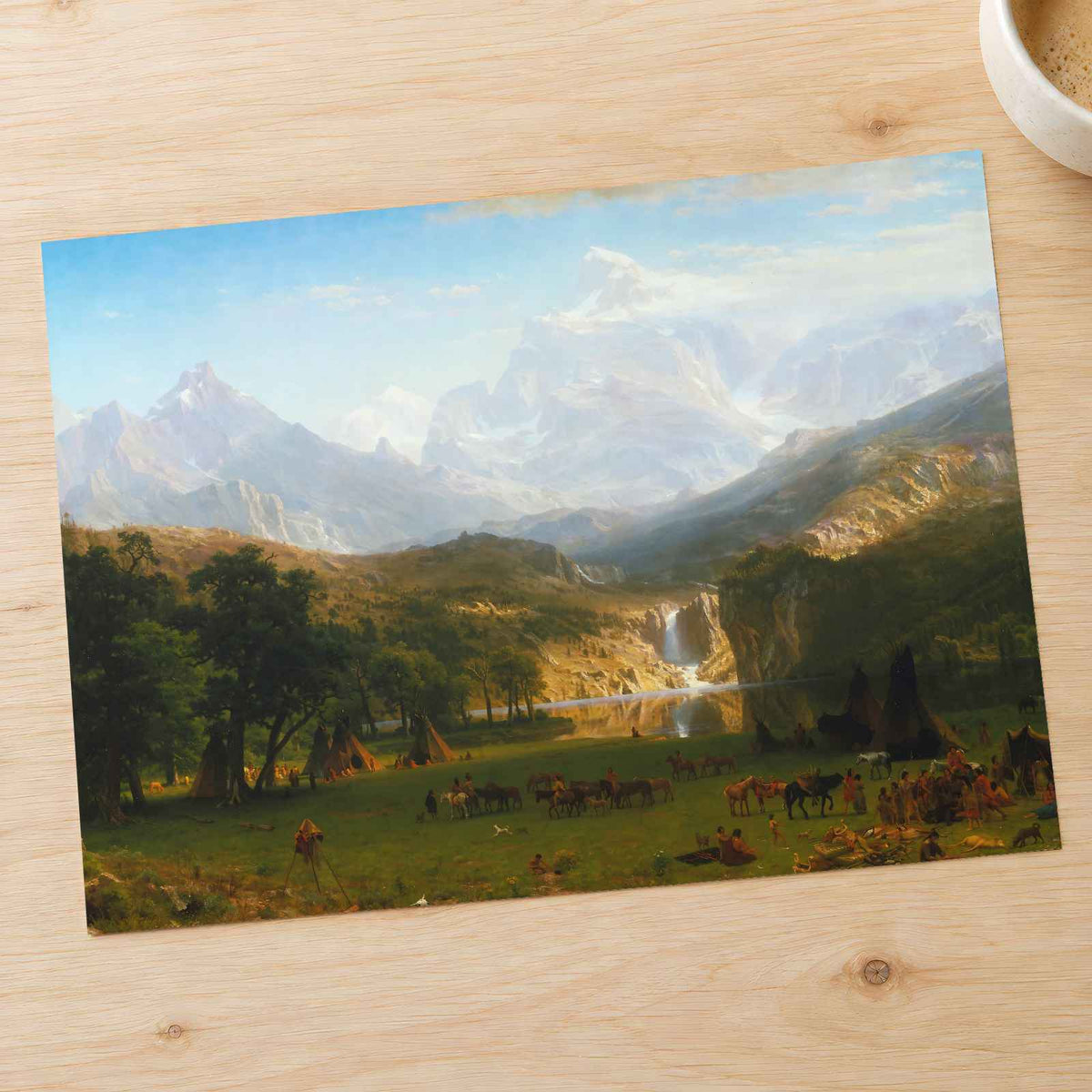 The Rocky Mountains, Lander's Peak art print by Albert Bierstadt (1863)