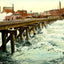 Below the Upper Dam, Janesville, WI in 1907 vintage print