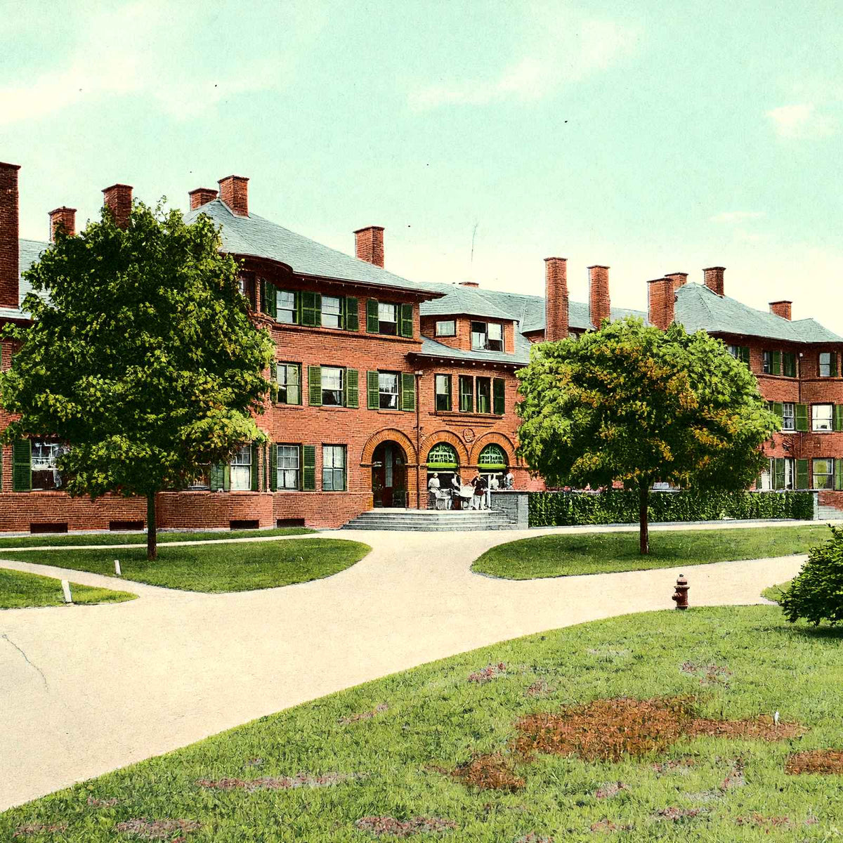 Upper House, Lawrenceville, NJ in 1907 vintage print