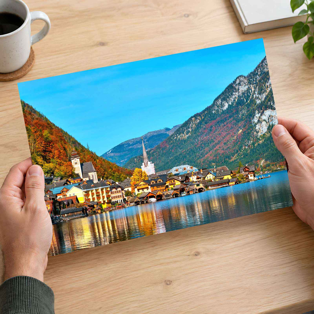 Hallstatt Village, Hallstatter See Lak, Alps Photo Print Wall Decor