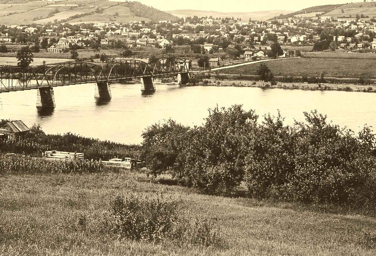 Bloomsburg, PA and Susquehanna River 1905 vintage photo print