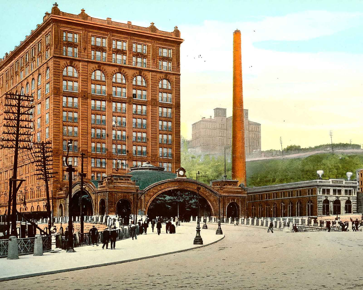 Union Station, Pittsburgh PA in 1906 vintage print