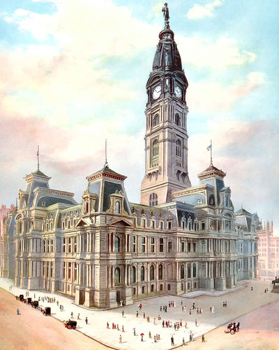 Public Buildings, Philadelphia PA vintage print