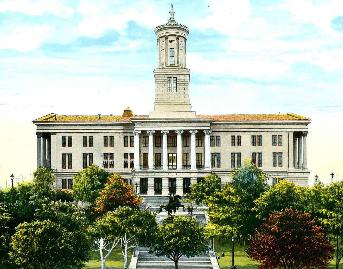 State Capitol, Nashville, TN in 1906 vintage print