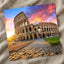 Colosseum in Rome with Morning Sun, Italy Photo Print Wall Decor