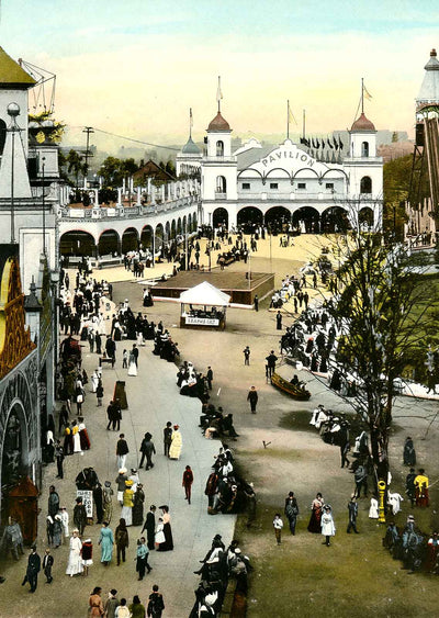 Luna Park Entrance, Pittsburgh PA in 1906 vintage print
