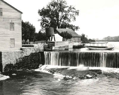 Root River Rapids, Racine, WI in 1904 vintage photo print