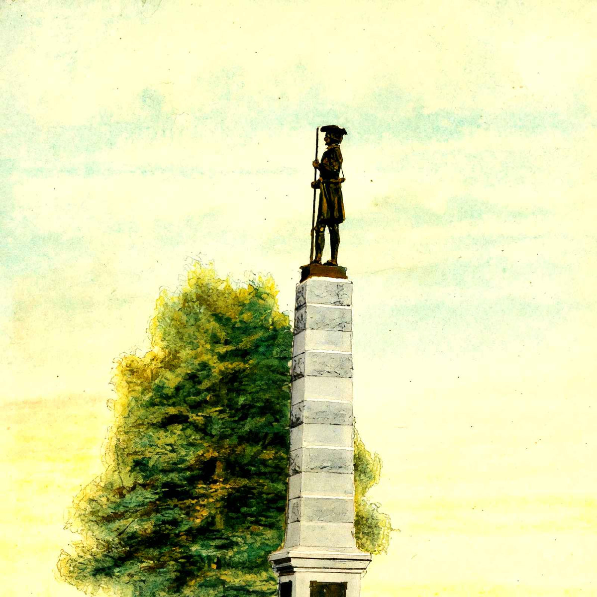 Colonial Monument, Greensboro, NC in 1906 art print