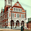Post Office, Reading, PA in 1907 vintage print