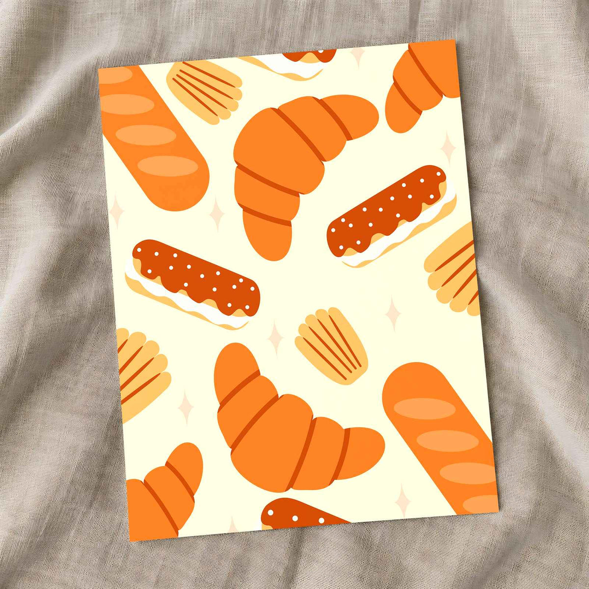 Breads and Pretzels by Doodis Creativelabs Art Print Wall Decor