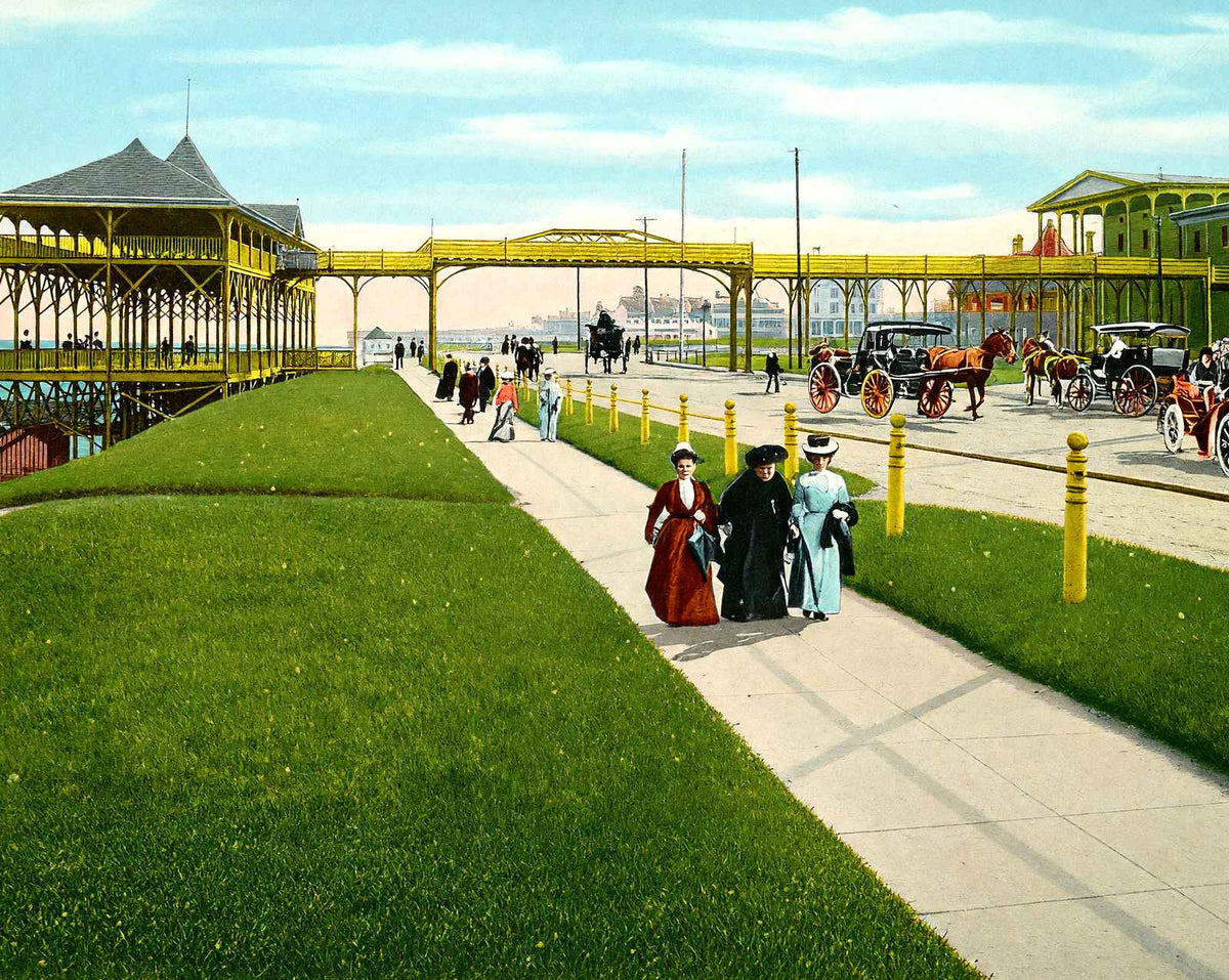 West End Hotel on Ocean Ave, Long Branch, NJ vintage print