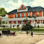 Snider Memorial Hospital, Salisbury, NC 1908 vintage print