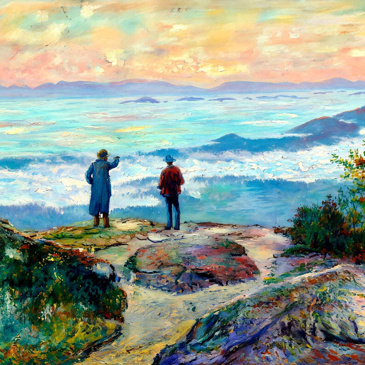 Above the Clouds, Asheville, NC in 1906 art print
