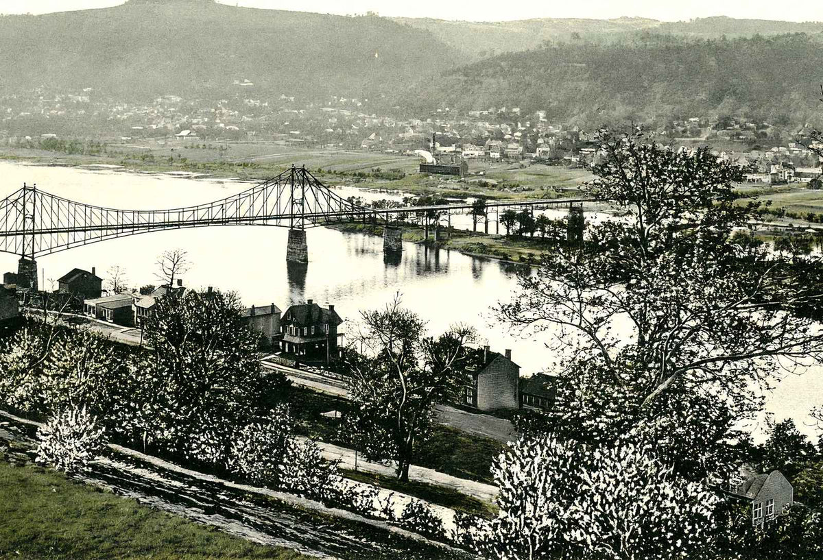 Allegheny River Highland Park, Pittsburgh PA vintage print