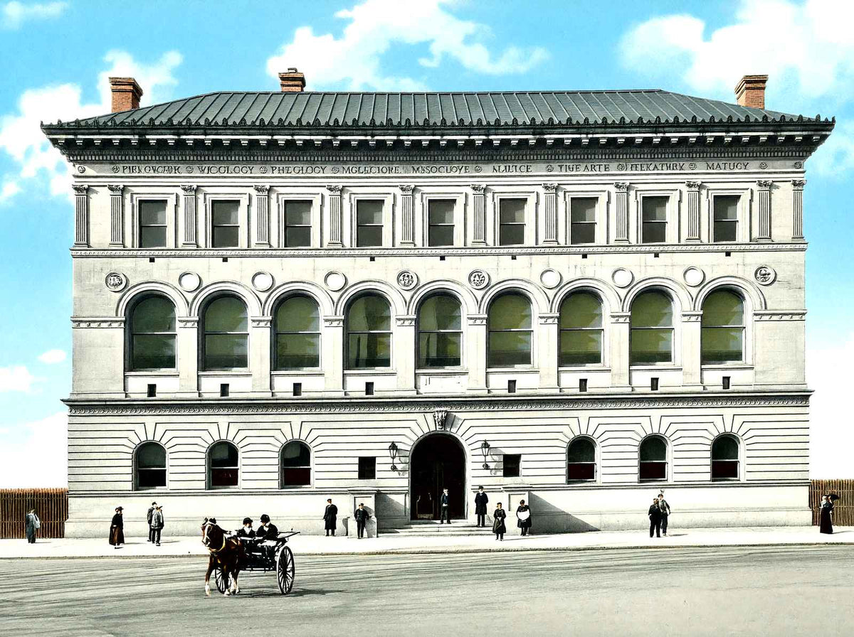Public Library, Newark, NJ in 1905 vintage print